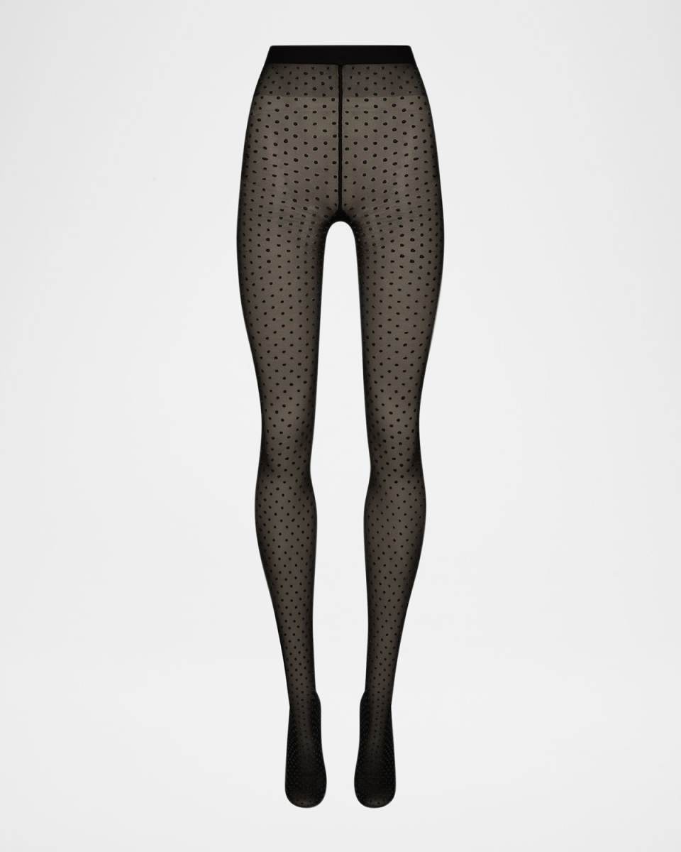 Satin Touch Dots Tights, 20 Denier